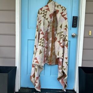 Madewell Geometric Poncho Cape Scarf Wrap Shawl